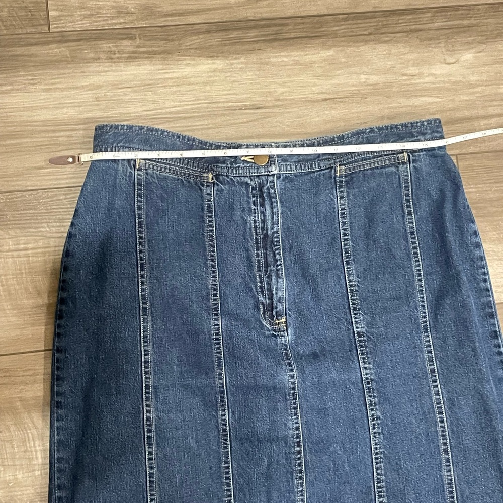 Denim Maxi Skirt with Front Slit Size 12T (tall) - Picture 5 of 7